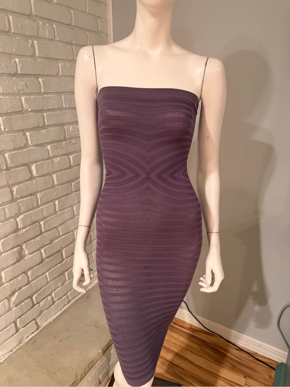 Intimately Free People Purple Strapless Bodycon Midi XS/S NWOT Super Stretch - Picture 9 of 15